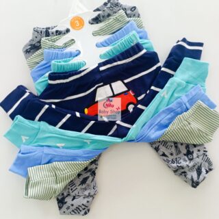 5 Piece Cartoon-Themed Baby Boy Pants Set