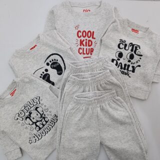 Kids 2pcs Set Knitted Soft Round Neck Long Sleeve Pullover Sweatshirt And Pants