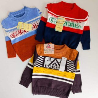 Newborn Baby Fancy Woolen Multicolor Sweater
