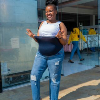 Women’s Maternity Jeans with Stretch Belly Panel – Comfortable Pregnancy Denim Pants for Expecting Mothers