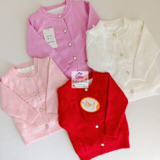 Baby Girl's Top Quality Button-Up Sweater