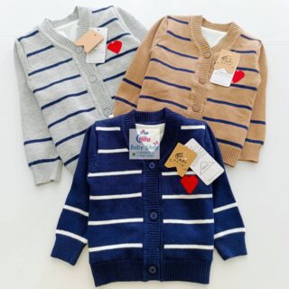 Baby Boy Knitted Cardigan V Neck Sweater