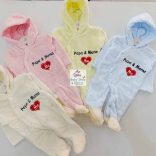 Unisex Baby Warm Hooded Romper